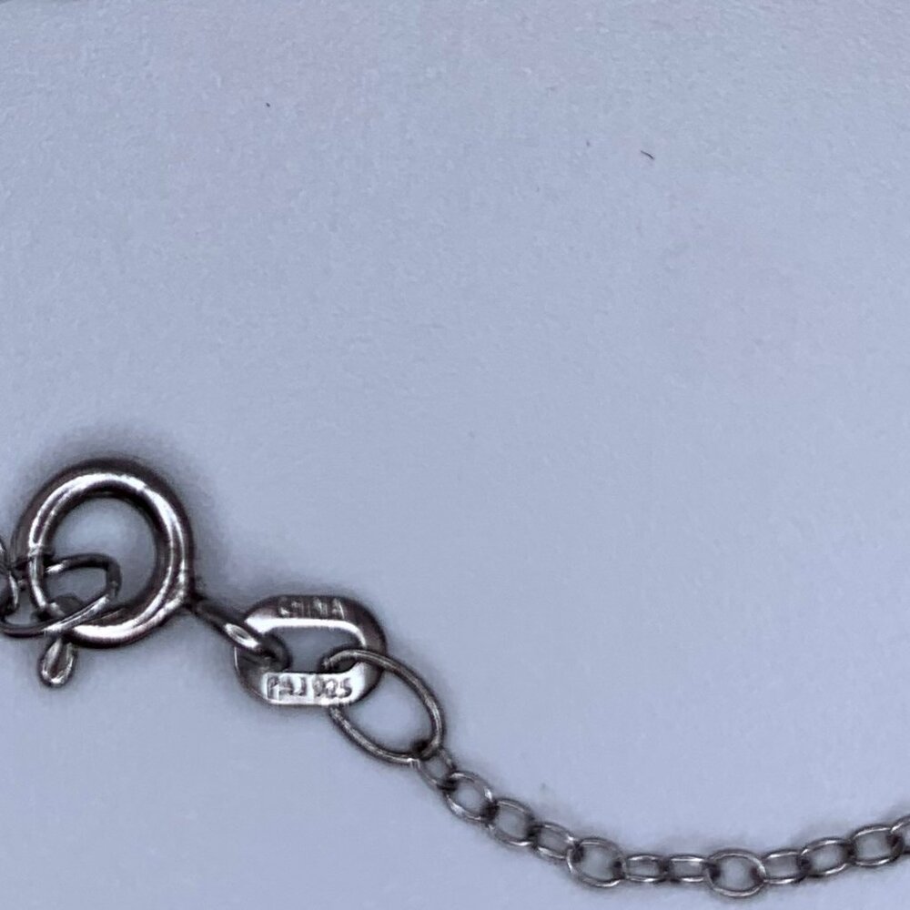 925 SILVER FROG NECKLACE WITH GREEN STONE - Picture 2 of 4
